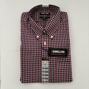 Kirkland Signature Men's Long Sleeve Traditional Fit Shirt Size 16 x 34/35